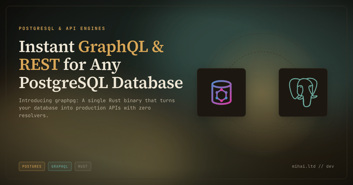 Instant GraphQL and REST from Any Postgres Database: Introducing graphpg