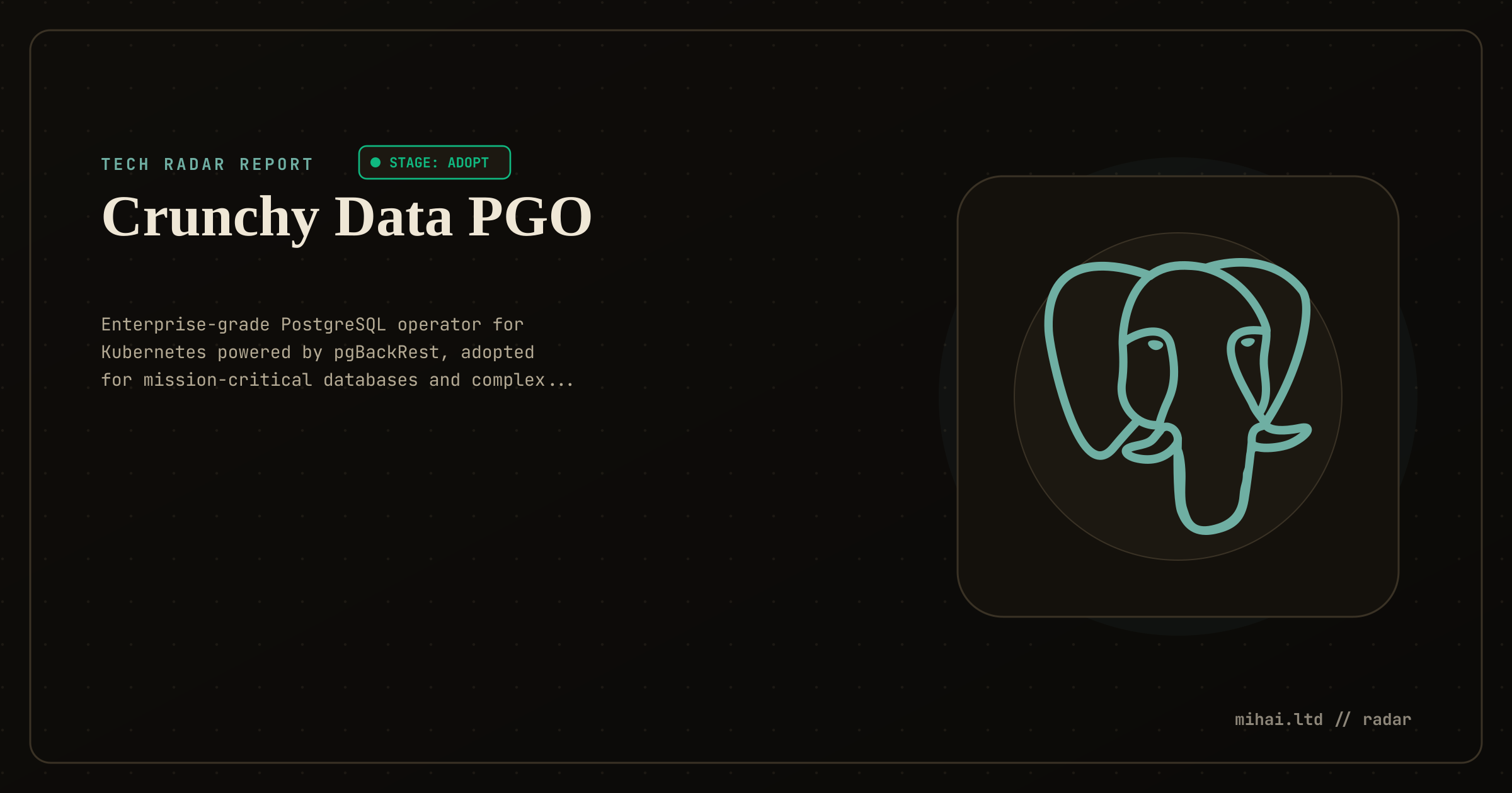Crunchy Data PGO