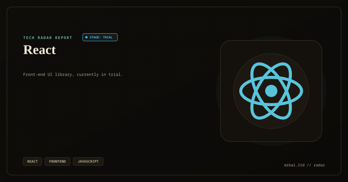 React
