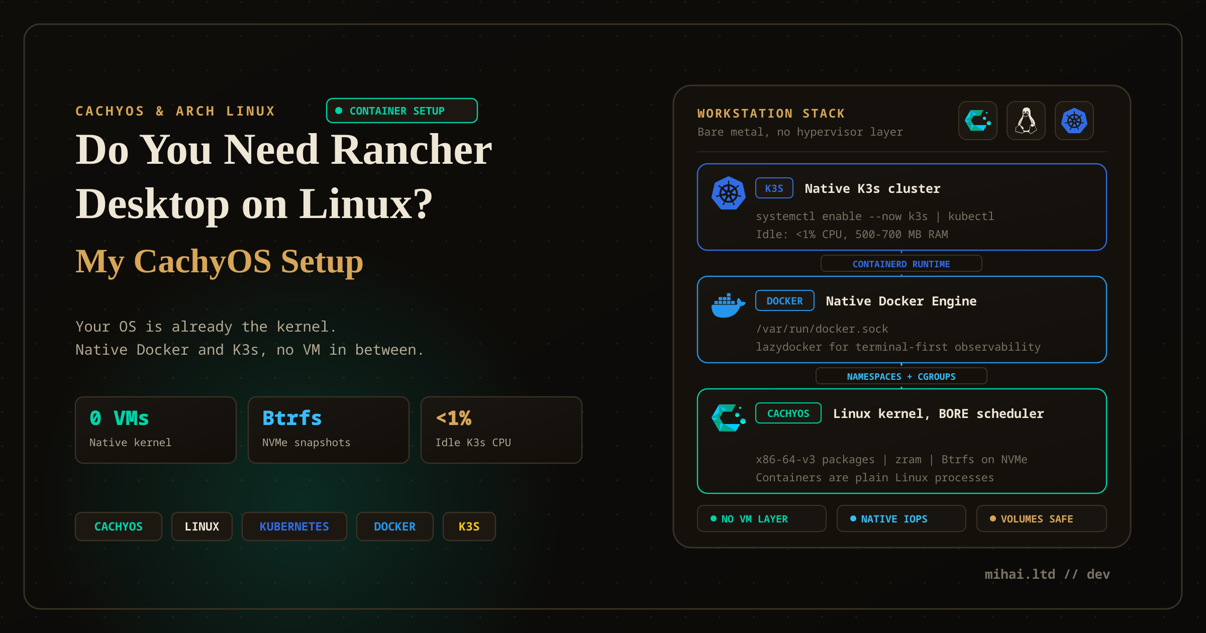 Do You Need Rancher Desktop (or Docker Desktop) on Linux? My CachyOS Setup