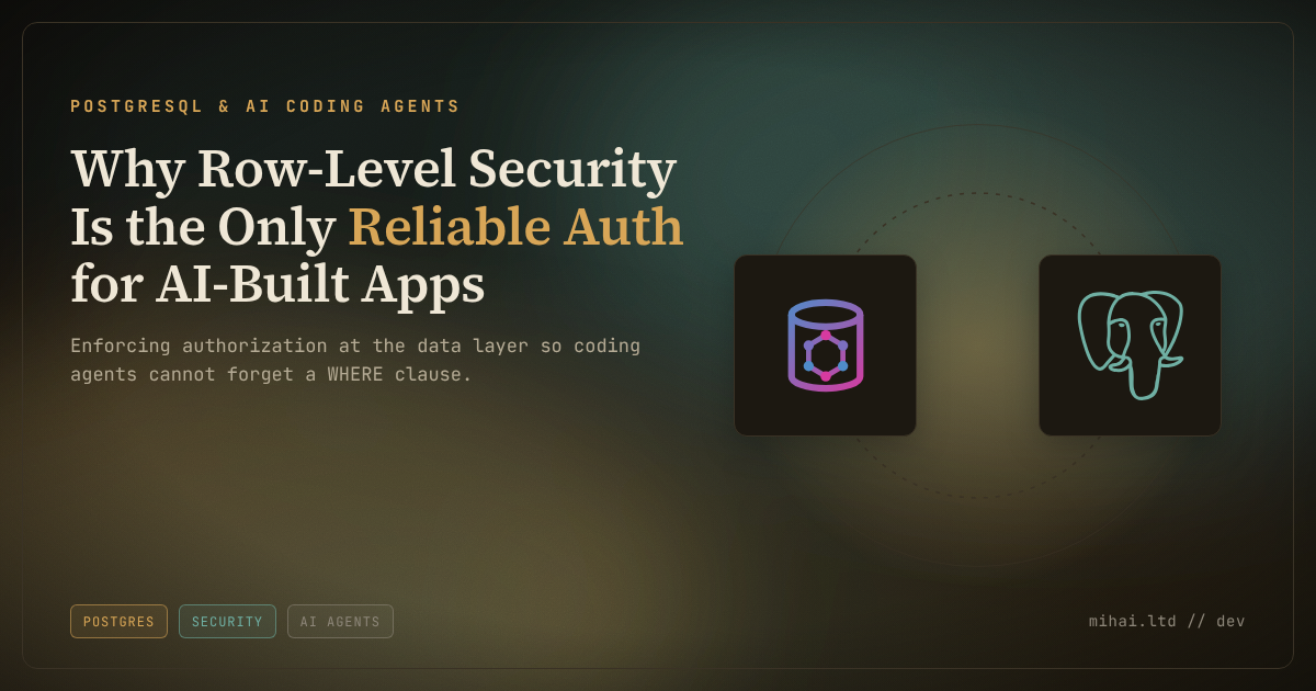 Why Row-Level Security Is the Only Reliable Auth for AI-Built Apps